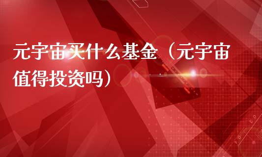 元宇宙买什么基金（元宇宙值得投资吗）_https://www.qdlswl.com_基金_第1张