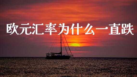 欧元汇率为什么一直跌_https://www.qdlswl.com_期货_第1张