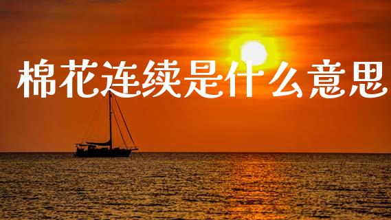 棉花连续是什么意思_https://www.qdlswl.com_期货_第1张