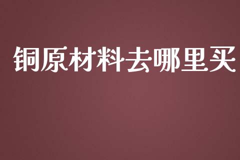 铜原材料去哪里买_https://www.qdlswl.com_股票_第1张