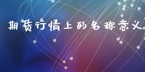 期货行情上的名称意义_https://www.qdlswl.com_股指_第1张