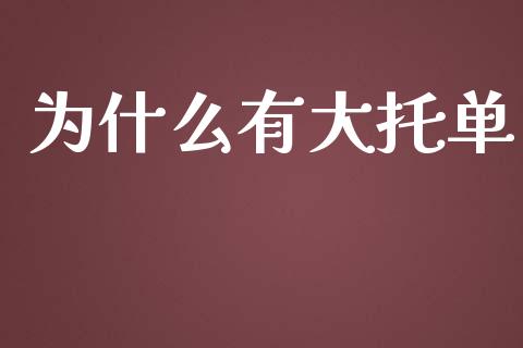 为什么有大托单_https://www.qdlswl.com_外盘_第1张