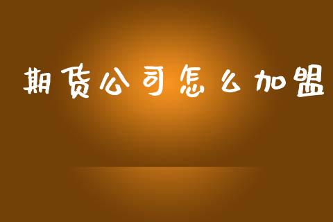 期货公司怎么加盟_https://www.qdlswl.com_理财_第1张