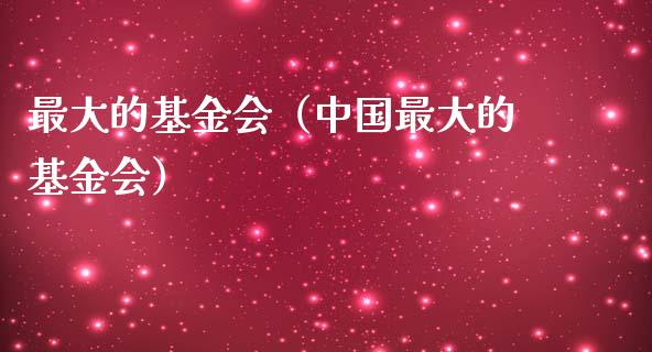 最大的基金会（中国最大的基金会）_https://www.qdlswl.com_基金_第1张