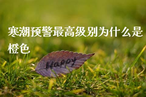 寒潮预警最高级别为什么是橙色_https://www.qdlswl.com_外盘_第1张