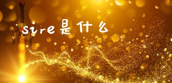 sire是什么_https://www.qdlswl.com_股票_第1张
