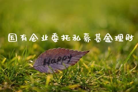 国有企业委托私募基金理财_https://www.qdlswl.com_基金_第1张