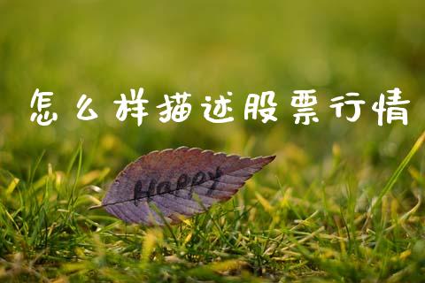 怎么样描述股票行情_https://www.qdlswl.com_内盘_第1张