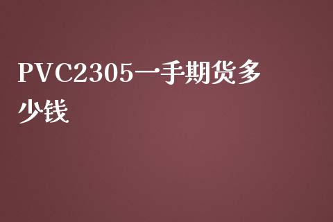 PVC2305一手期货多少钱_https://www.qdlswl.com_股指_第1张