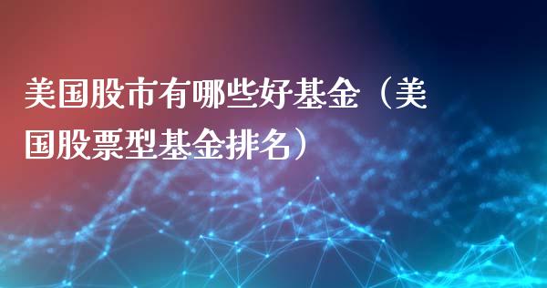 美国股市有哪些好基金（美国股票型基金排名）_https://www.qdlswl.com_理财_第1张