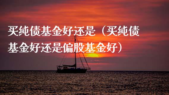 买纯债基金好还是（买纯债基金好还是偏股基金好）_https://www.qdlswl.com_理财_第1张