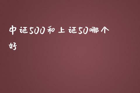 中证500和上证50哪个好_https://www.qdlswl.com_期货_第1张