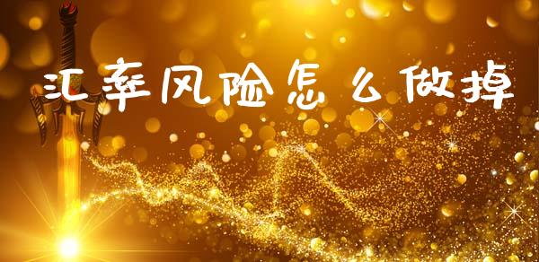 汇率风险怎么做掉_https://www.qdlswl.com_理财_第1张