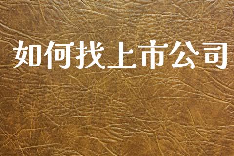如何找上市公司_https://www.qdlswl.com_股票_第1张