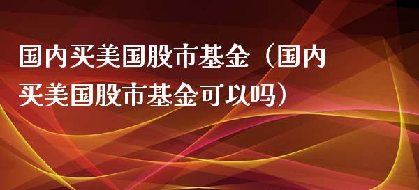国内买美国股市基金（国内买美国股市基金可以吗）_https://www.qdlswl.com_理财_第1张