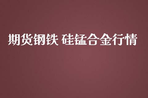 期货钢铁 硅锰合金行情_https://www.qdlswl.com_股指_第1张