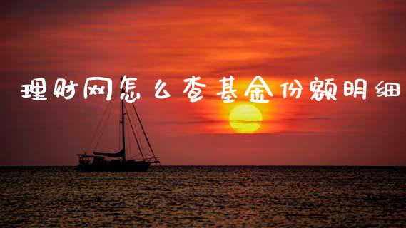 理财网怎么查基金份额明细_https://www.qdlswl.com_基金_第1张