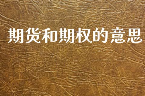 期货和期权的意思_https://www.qdlswl.com_期货_第1张