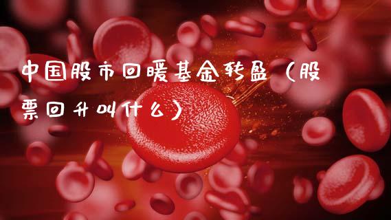 中国股市回暖基金转盈（股票回升叫什么）_https://www.qdlswl.com_理财_第1张
