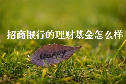招商银行的理财基金怎么样_https://www.qdlswl.com_理财_第1张