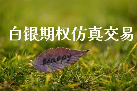 白银期权仿真交易_https://www.qdlswl.com_股指_第1张