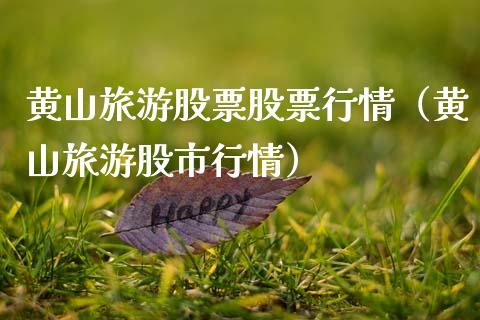 黄山旅游股票股票行情（黄山旅游股市行情）_https://www.qdlswl.com_内盘_第1张