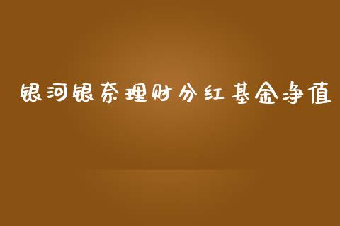 银河银奈理财分红基金净值_https://www.qdlswl.com_基金_第1张