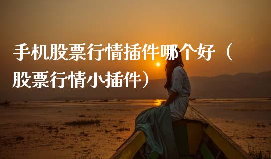 手机股票行情插件哪个好（股票行情小插件）_https://www.qdlswl.com_外盘_第1张