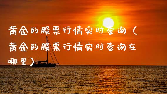 黄金的股票行情实时查询（黄金的股票行情实时查询在哪里）_https://www.qdlswl.com_外盘_第1张