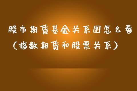 股市期货基金关系图怎么看（指数期货和股票关系）_https://www.qdlswl.com_理财_第1张