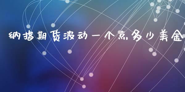纳指期货波动一个点多少美金_https://www.qdlswl.com_股指_第1张