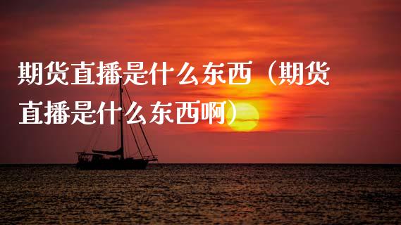 期货直播是什么东西（期货直播是什么东西啊）_https://www.qdlswl.com_直播_第1张