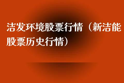 洁发环境股票行情（新洁能股票历史行情）_https://www.qdlswl.com_股票_第1张