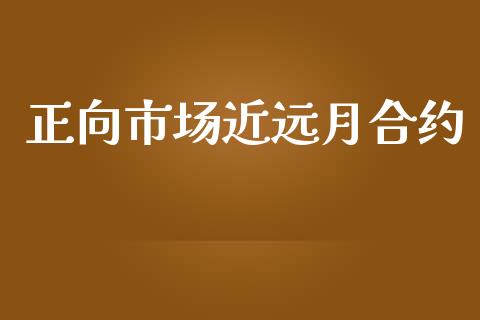 正向市场近远月合约_https://www.qdlswl.com_理财_第1张