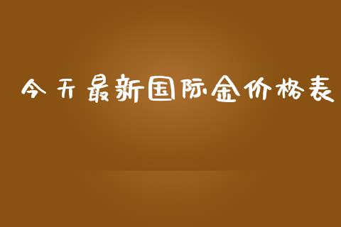 今天最新国际金价格表_https://www.qdlswl.com_直播_第1张