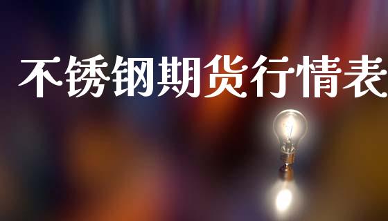 不锈钢期货行情表_https://www.qdlswl.com_股指_第1张