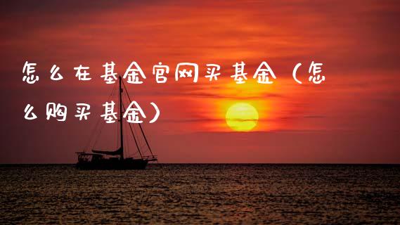 怎么在基金官网买基金（怎么购买基金）_https://www.qdlswl.com_基金_第1张