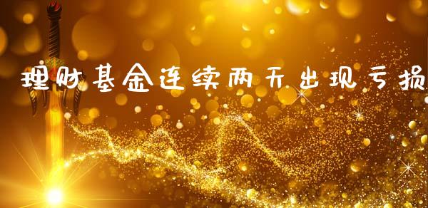 理财基金连续两天出现亏损_https://www.qdlswl.com_基金_第1张