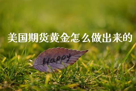 美国期货黄金怎么做出来的_https://www.qdlswl.com_股指_第1张