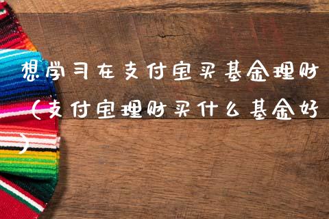 想学习在支付宝买基金理财（支付宝理财买什么基金好）_https://www.qdlswl.com_理财_第1张