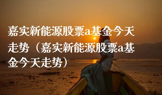 嘉实新能源股票a基金今天走势（嘉实新能源股票a基金今天走势）_https://www.qdlswl.com_外盘_第1张