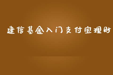 建信基金入门支付宝理财_https://www.qdlswl.com_基金_第1张