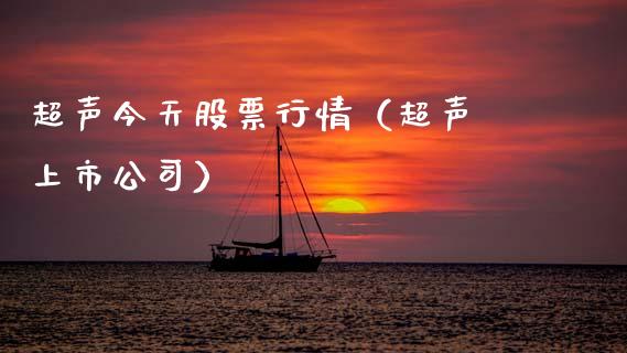 超声今天股票行情（超声 上市公司）_https://www.qdlswl.com_股票_第1张