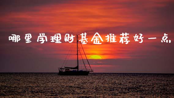 哪里学理财基金推荐好一点_https://www.qdlswl.com_理财_第1张