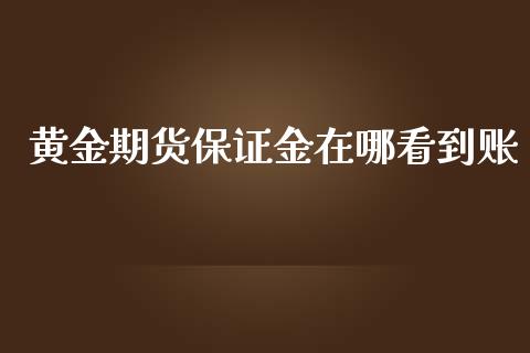 黄金期货保证金在哪看到账_https://www.qdlswl.com_期货_第1张