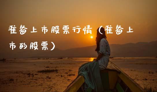准备上市股票行情（准备上市的股票）_https://www.qdlswl.com_外盘_第1张