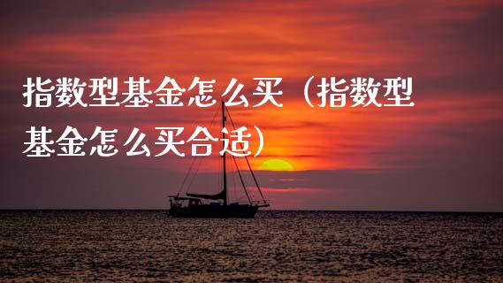 指数型基金怎么买（指数型基金怎么买合适）_https://www.qdlswl.com_基金_第1张