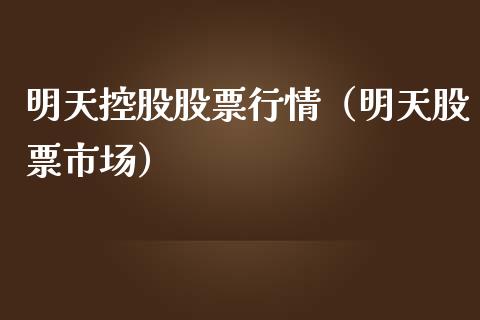 明天控股股票行情（明天股票市场）_https://www.qdlswl.com_外盘_第1张