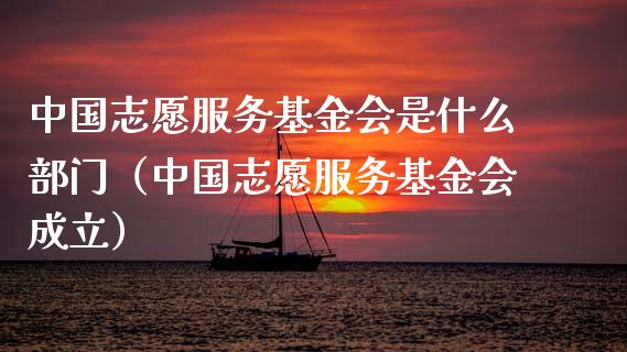 中国志愿服务基金会是什么部门（中国志愿服务基金会成立）_https://www.qdlswl.com_基金_第1张