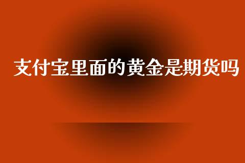 支付宝里面的黄金是期货吗_https://www.qdlswl.com_股指_第1张